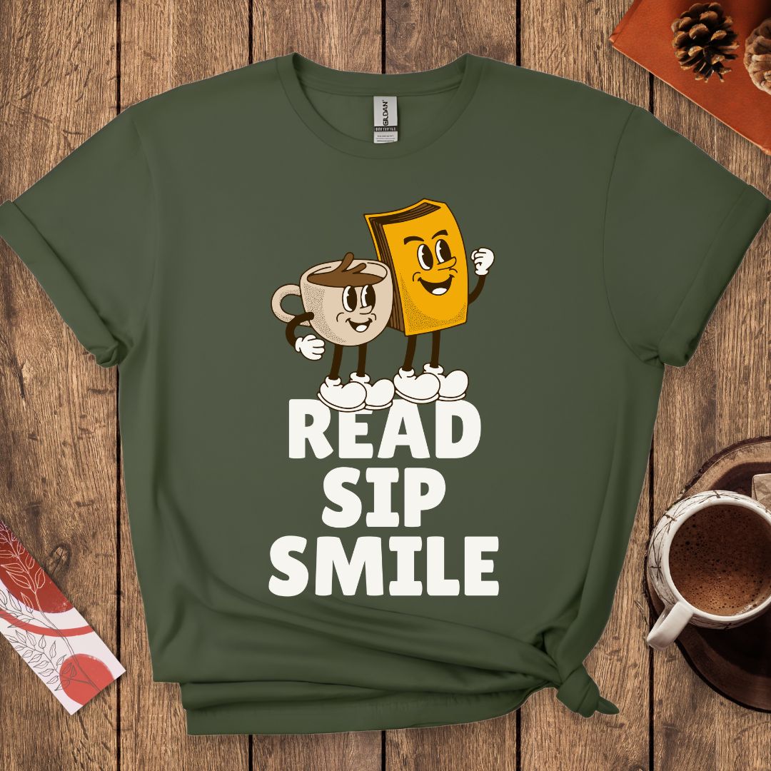 Read Sip Smile T-Shirt