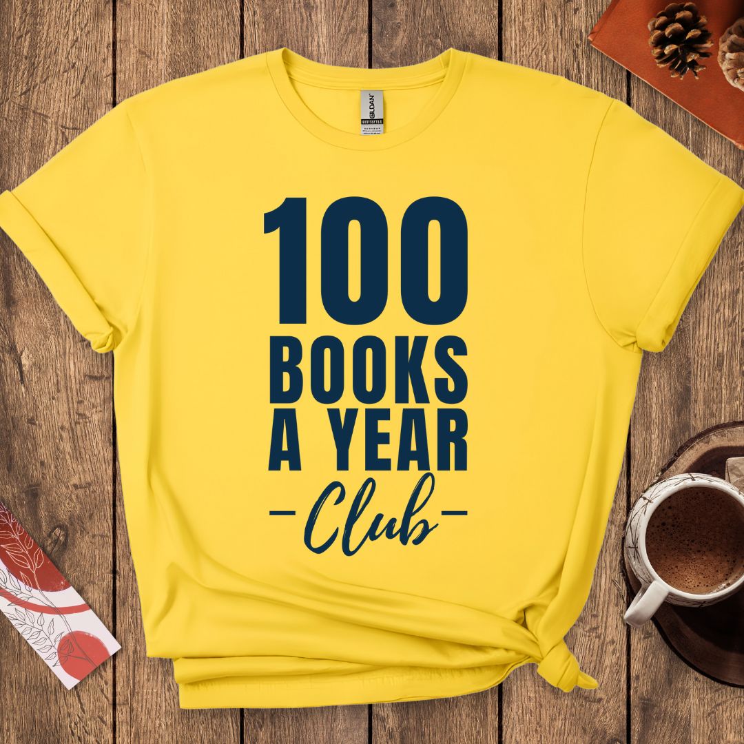 100 Books A Year Club T-Shirt
