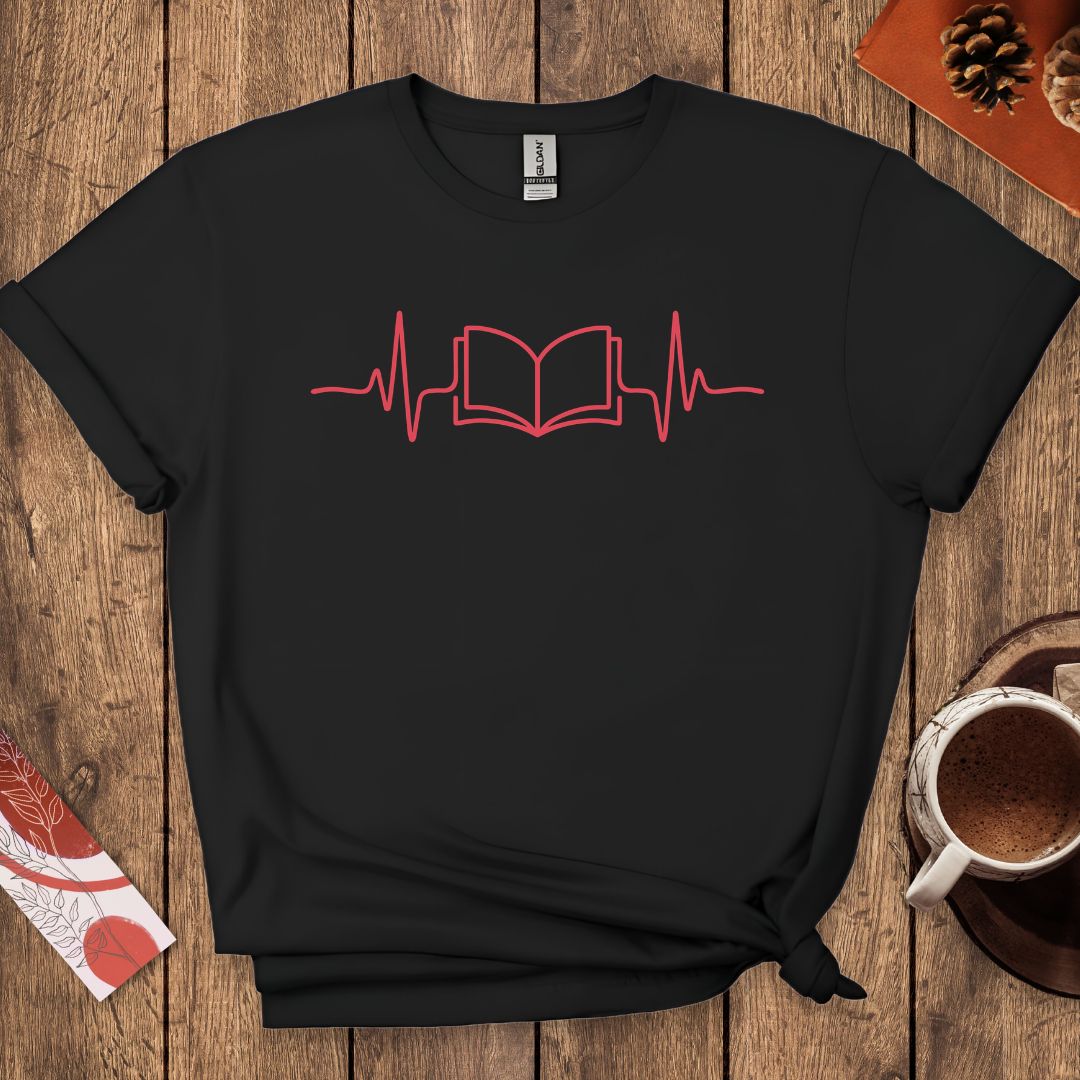 Book Lover Heartbeat T-Shirt