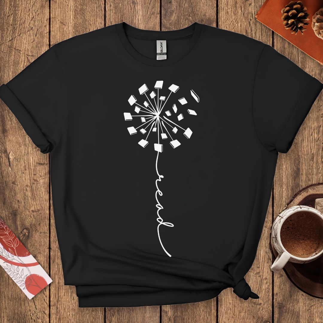 Book Lover Dandelion T-Shirt