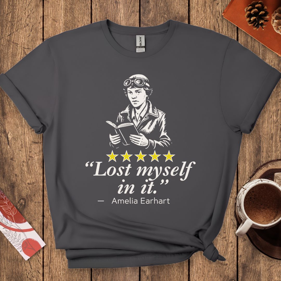 Amelia Earhart Funny Book Review T-Shirt