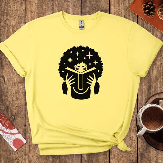 Black Woman Reading Book T-Shirt
