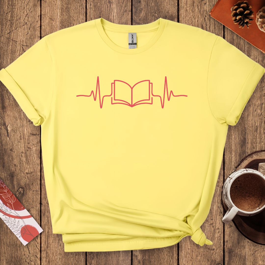 Book Lover Heartbeat T-Shirt