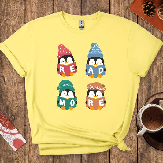 Read More Cute Penguins Book Lover T-Shirt