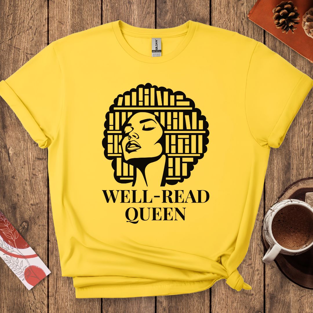 Well-Read Queen Book Lover T-Shirt