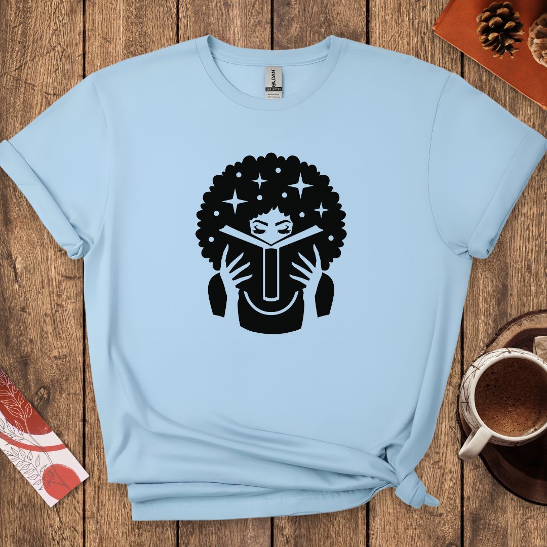 Black Woman Reading Book T-Shirt