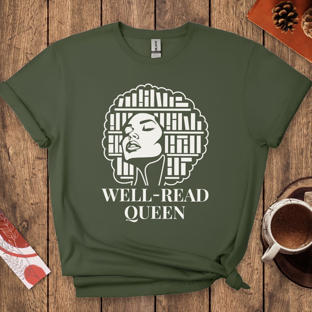 Well-Read Queen Book Lover T-Shirt