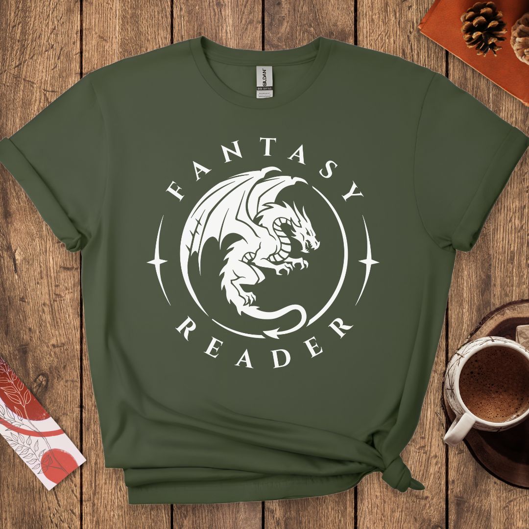 Fantasy Reader - Dragon Book Lover T-Shirt