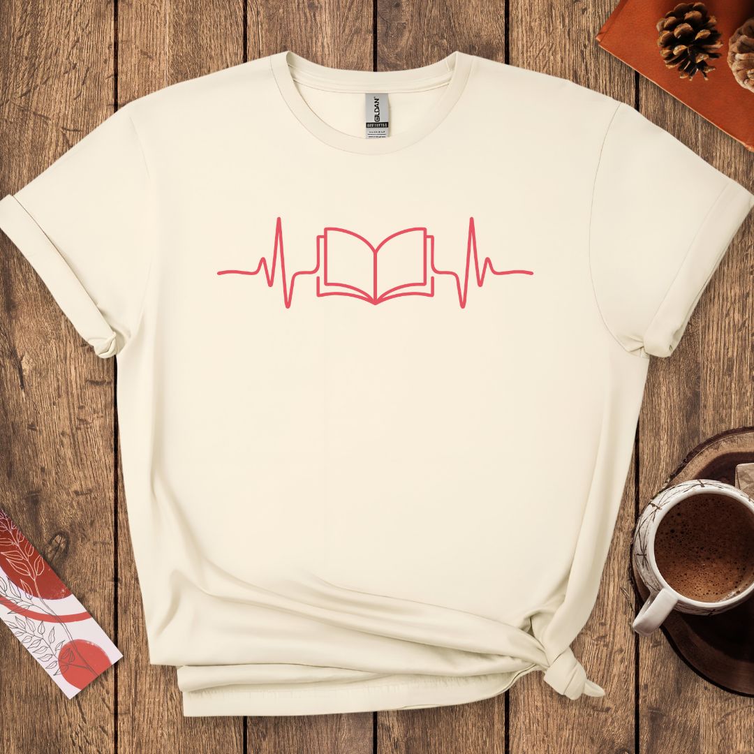 Book Lover Heartbeat T-Shirt
