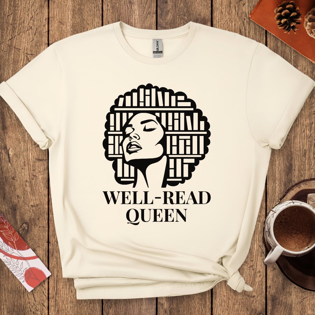 Well-Read Queen Book Lover T-Shirt
