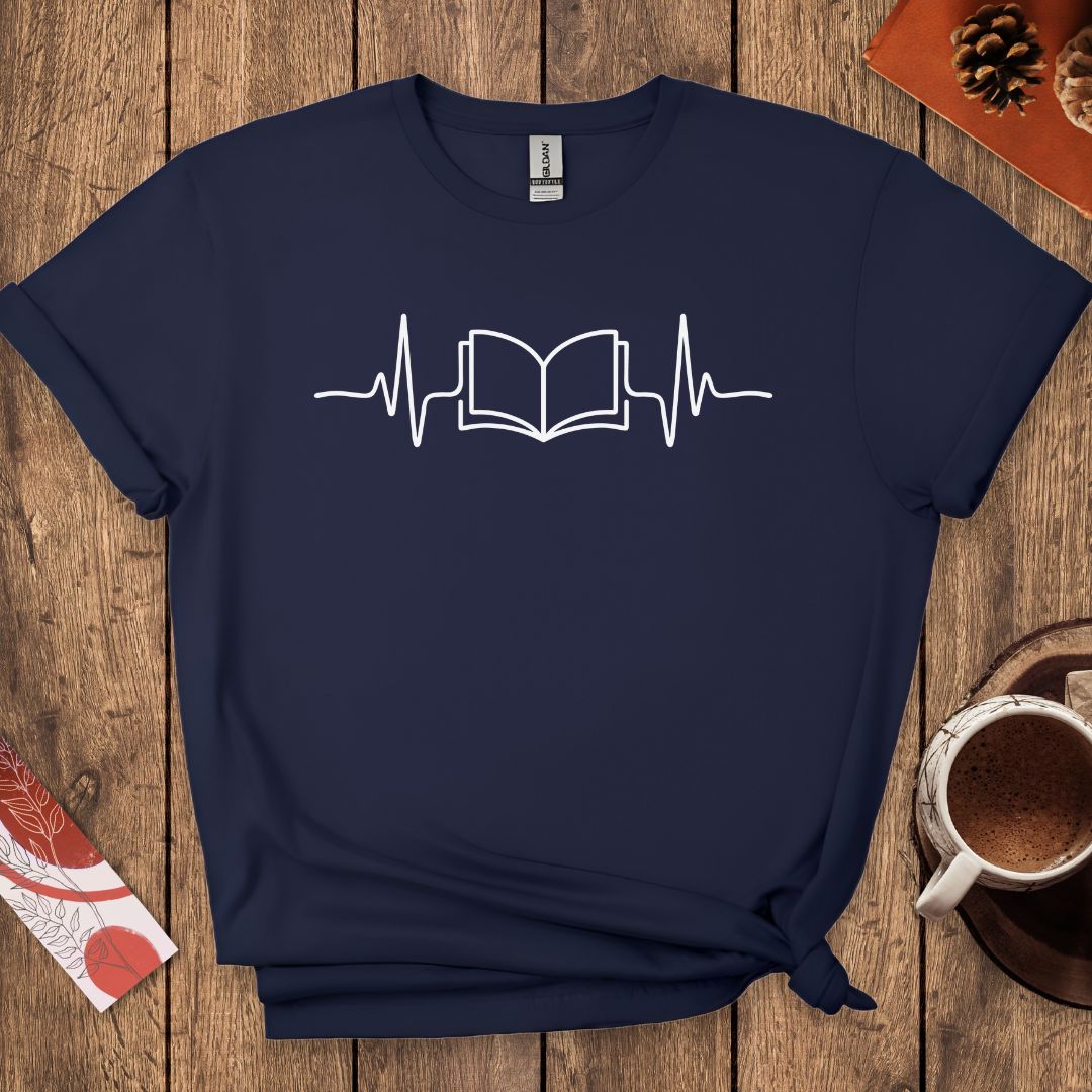 Book Lover Heartbeat T-Shirt