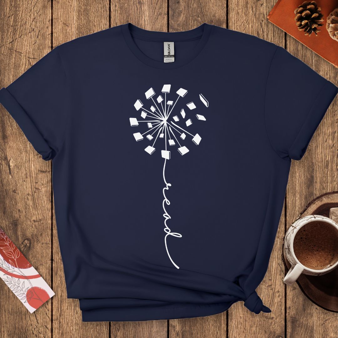 Book Lover Dandelion T-Shirt