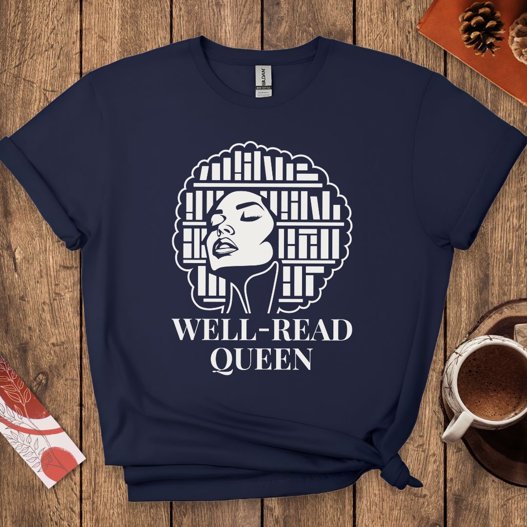 Well-Read Queen Book Lover T-Shirt