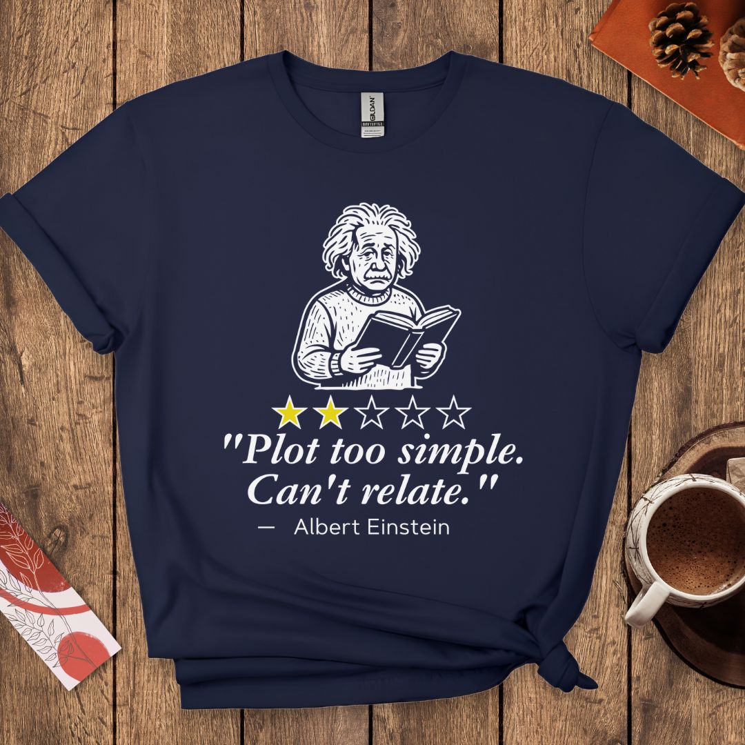Albert Einstein Funny Book Review T-Shirt