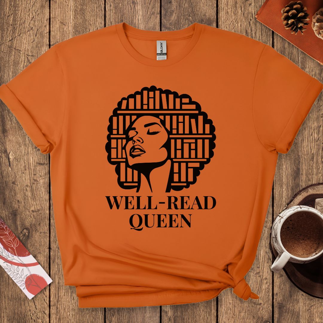 Well-Read Queen Book Lover T-Shirt
