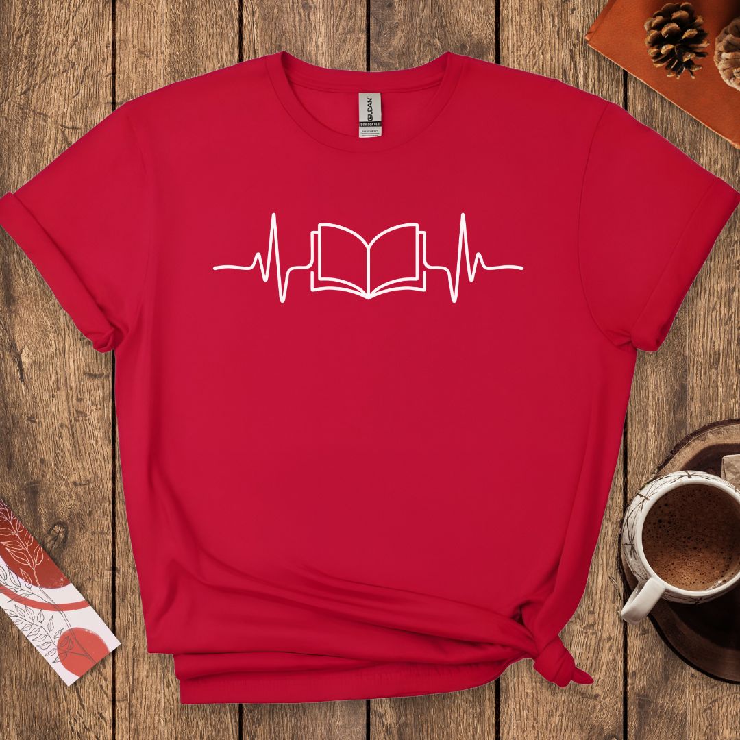 Book Lover Heartbeat T-Shirt