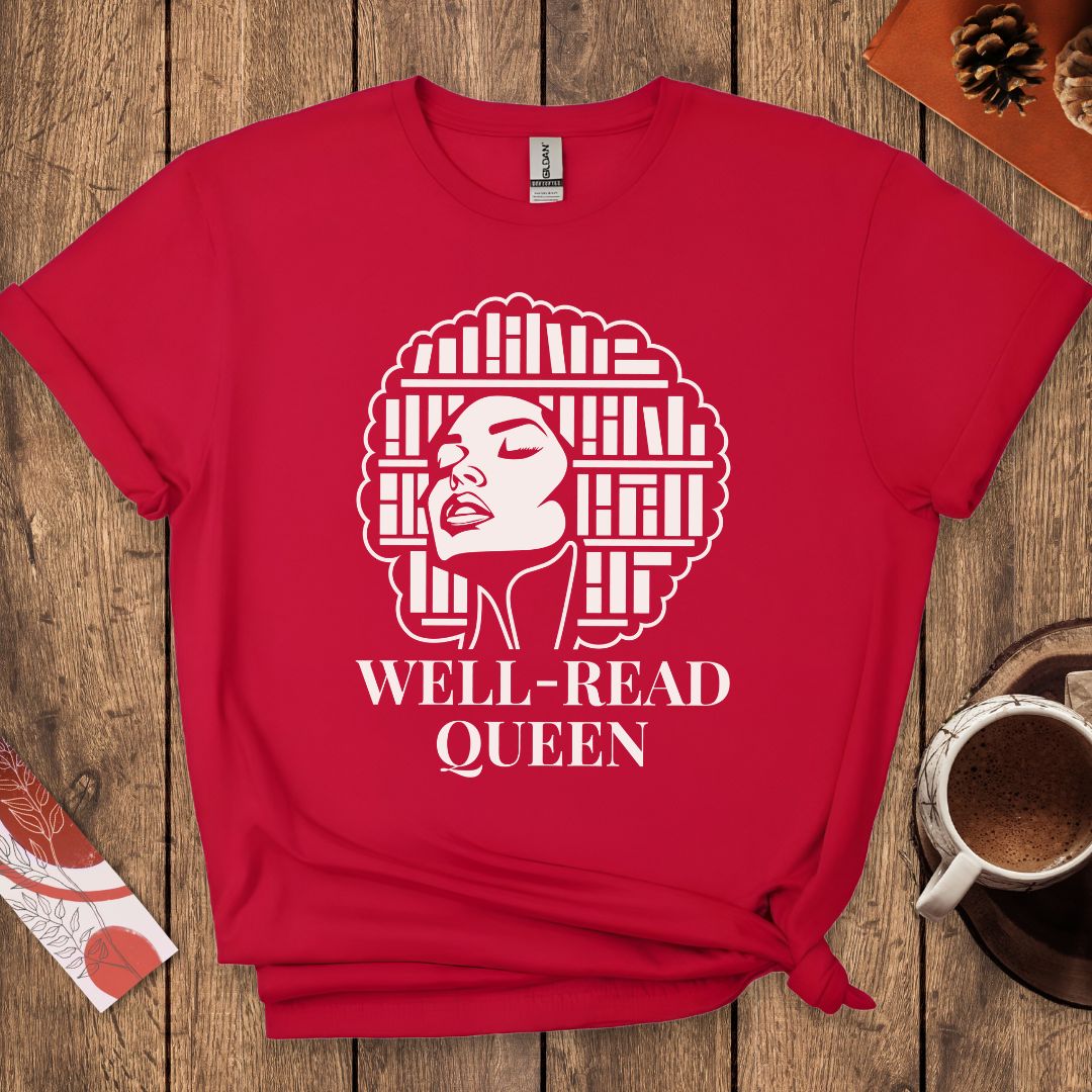 Well-Read Queen Book Lover T-Shirt