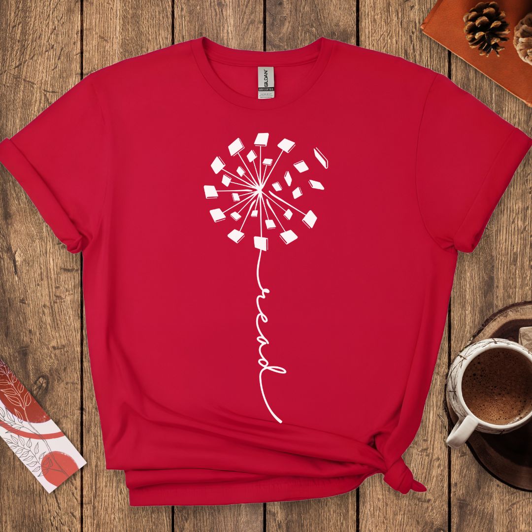 Book Lover Dandelion T-Shirt