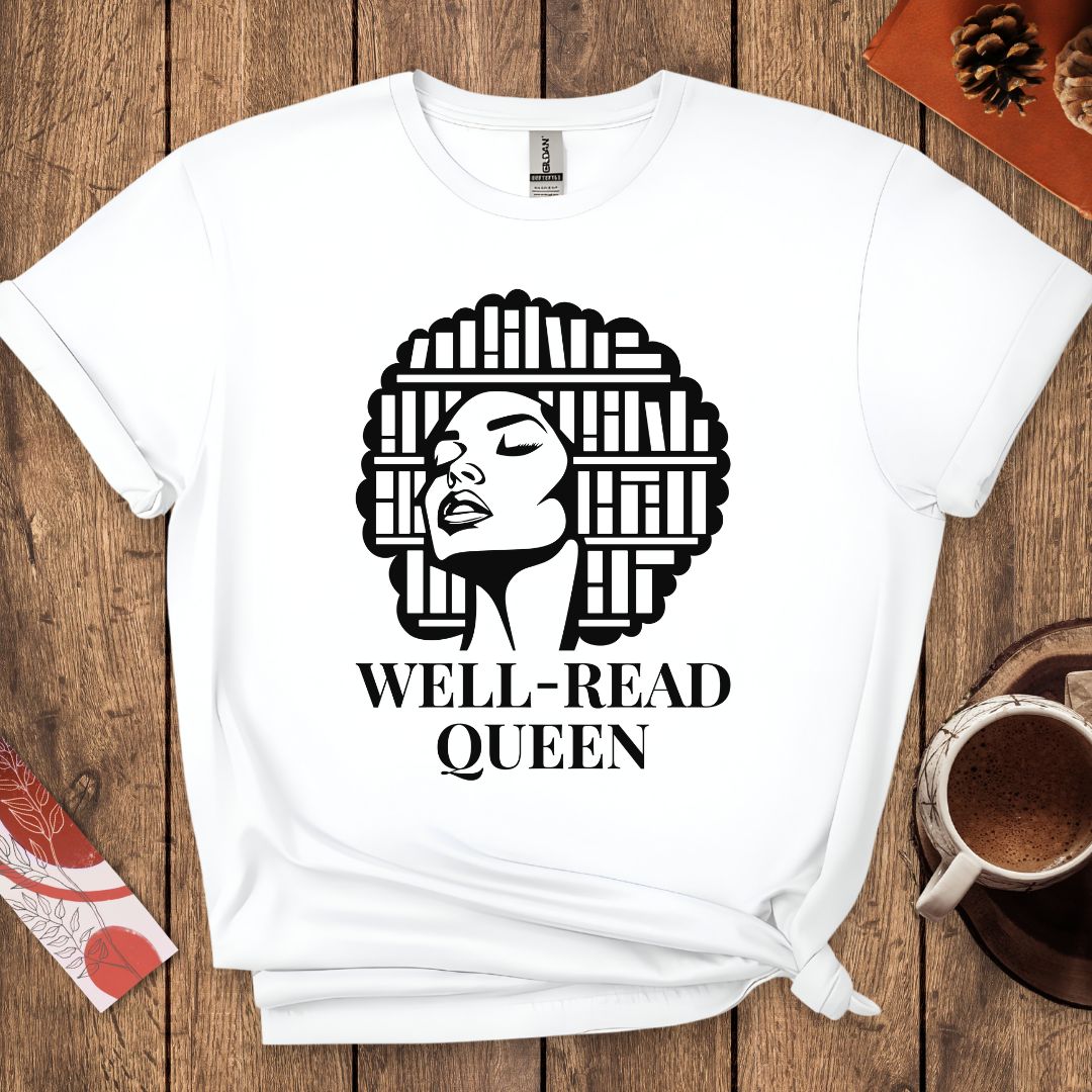 Well-Read Queen Book Lover T-Shirt